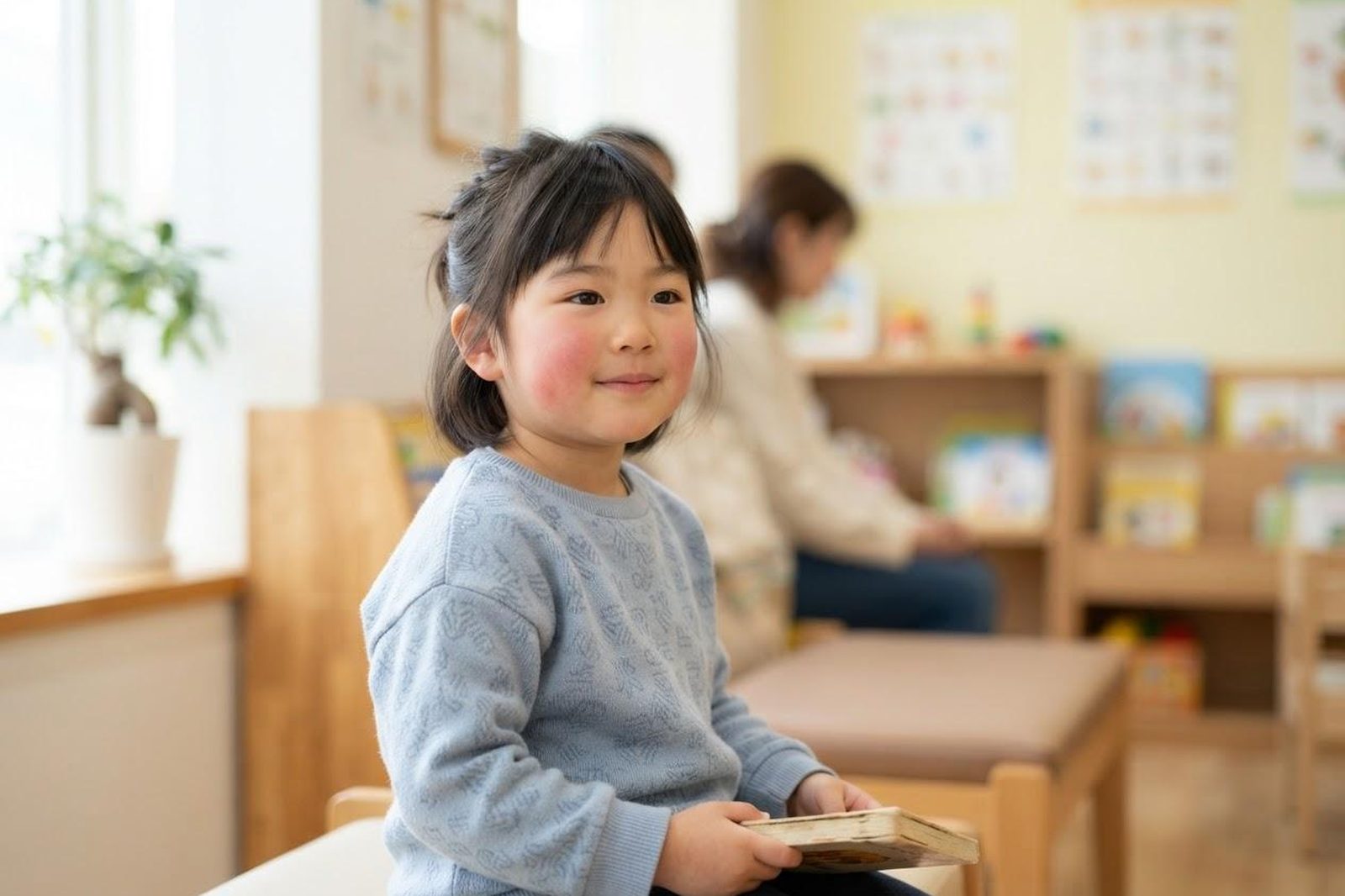 ほおが赤い子どものイメージ（軽い表現）