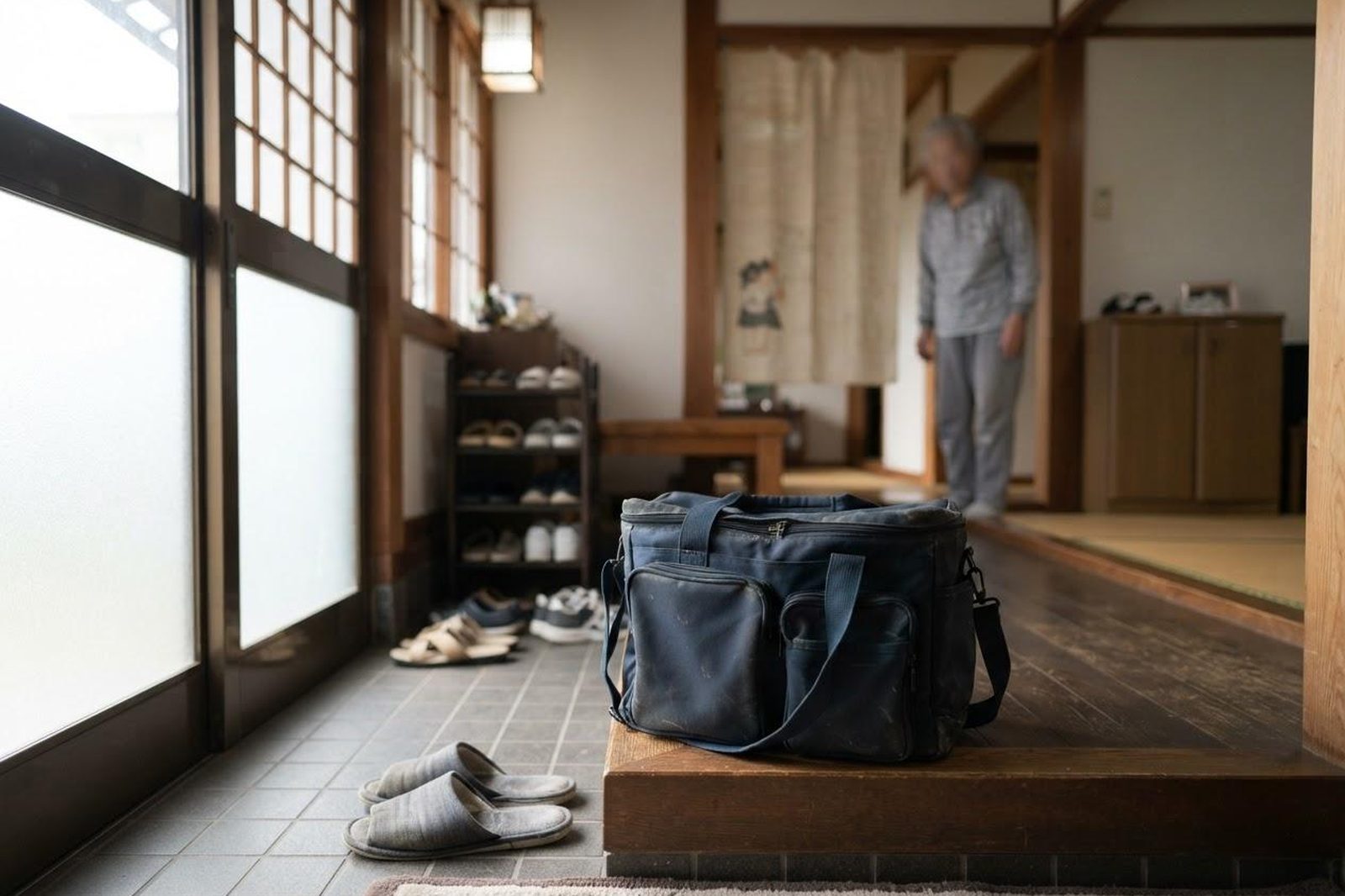 玄関を訪ねる